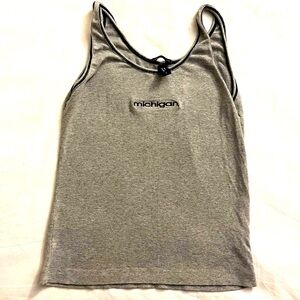 Social Awareness Stretch Girls Gray Michigan Tank Top, Youth Large